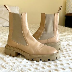 Zara Cream Colored Ankle Booties